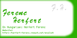 ferenc herfert business card